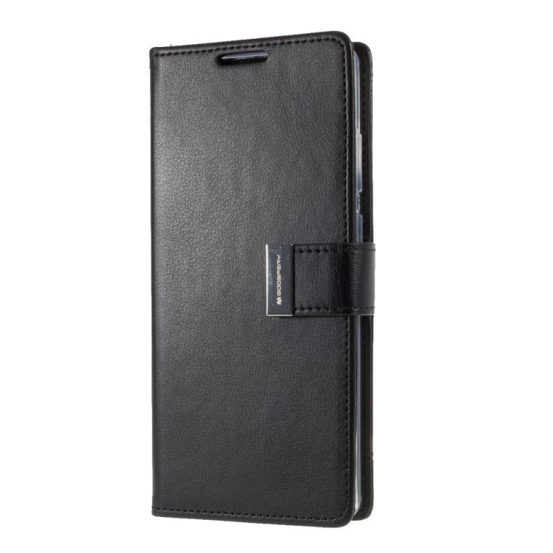 Lederhüllen Für Samsung Galaxy Note 20 Schwarz Quecksilbermetallverschluss