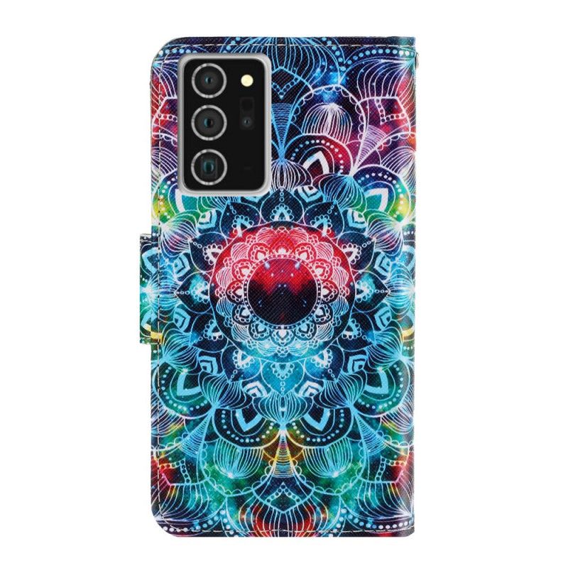 Lederhüllen Samsung Galaxy Note 20 Auffälliges Mandala Mit Tanga