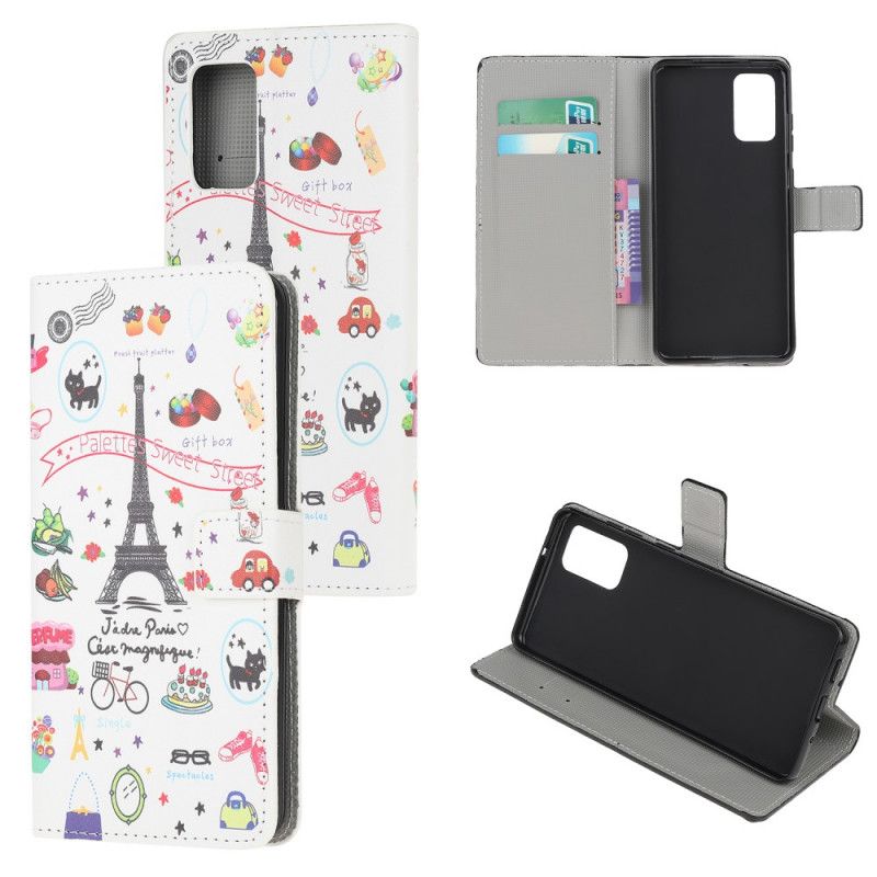 Lederhüllen Samsung Galaxy Note 20 Handyhülle Ich Liebe Paris