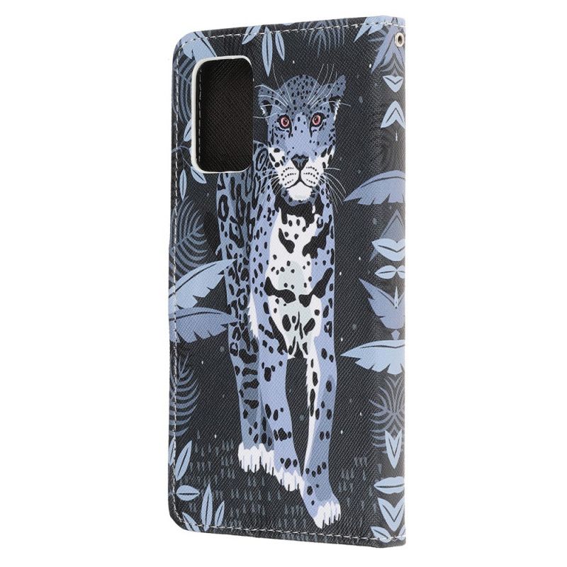 Lederhüllen Samsung Galaxy Note 20 Handyhülle Leopard Mit Tanga