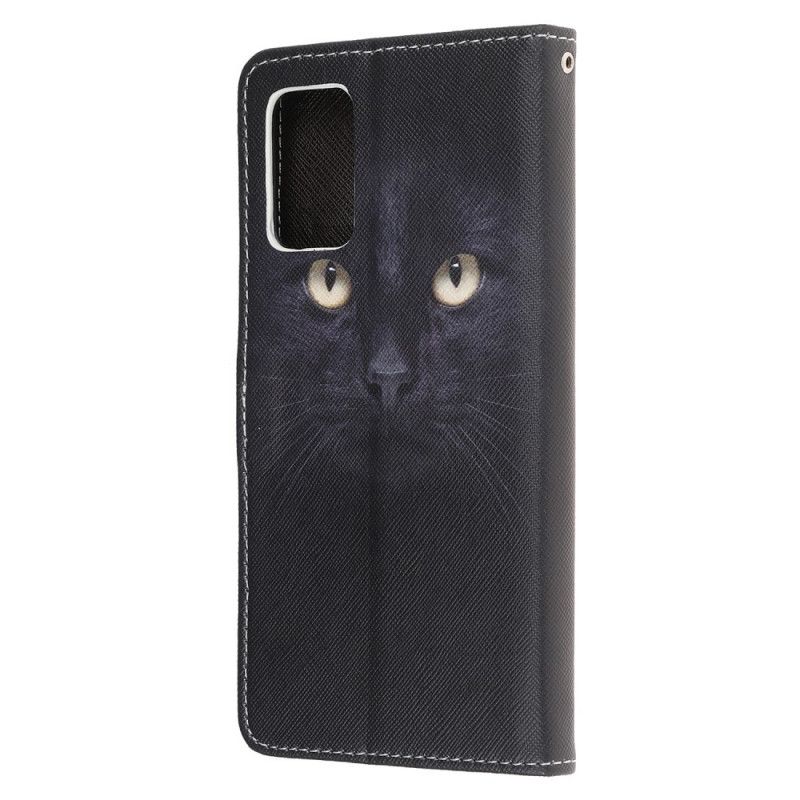 Lederhüllen Samsung Galaxy Note 20 Handyhülle Schwarze Katzenaugen Mit Tanga