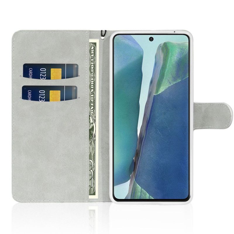 Lederhüllen Samsung Galaxy Note 20 Schwarz Glitzer-Design