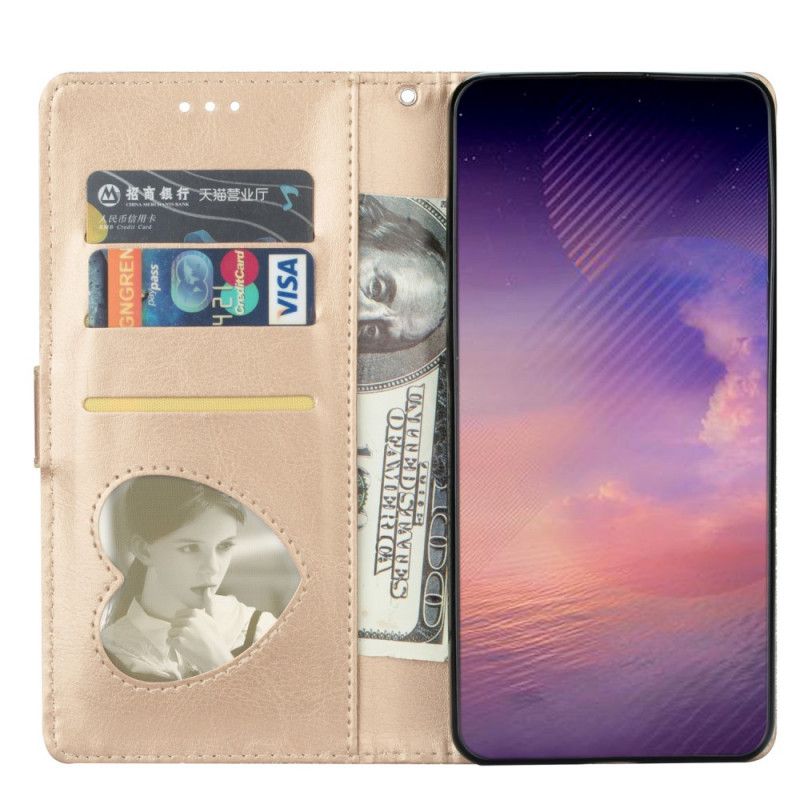Lederhüllen Samsung Galaxy Note 20 Schwarz Glitzer-Geldbörse