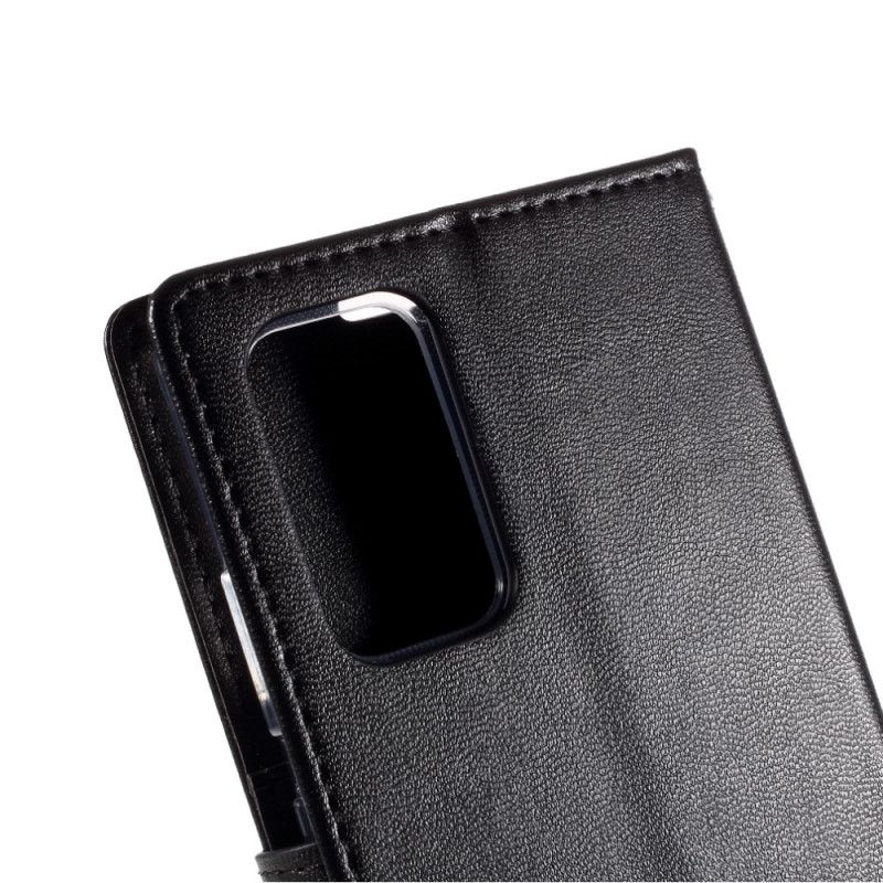 Lederhüllen Samsung Galaxy Note 20 Schwarz Quecksilber-Gänsehaut-Bravo-Tagebuch