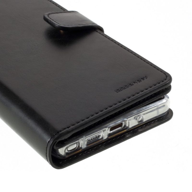 Lederhüllen Samsung Galaxy Note 20 Schwarz Quecksilberimitatleder