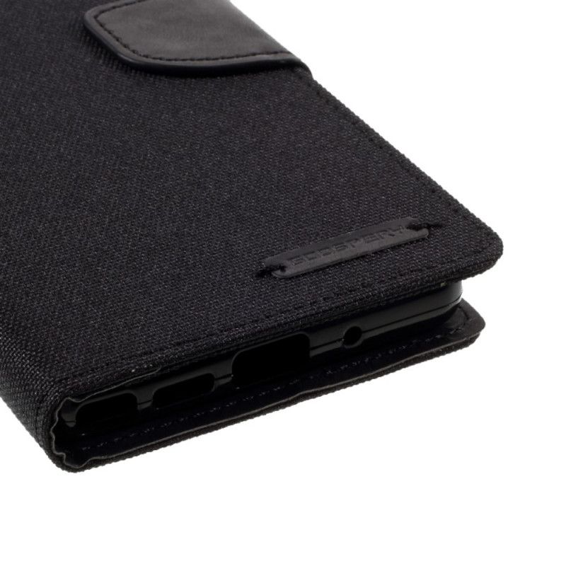 Lederhüllen Samsung Galaxy Note 20 Schwarz Zweifarbiger Quecksilber-Gänsehautstoff
