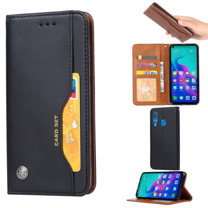 Flip Case Huawei P Smart Z Schwarz Kartenhalter Aus Kunstleder