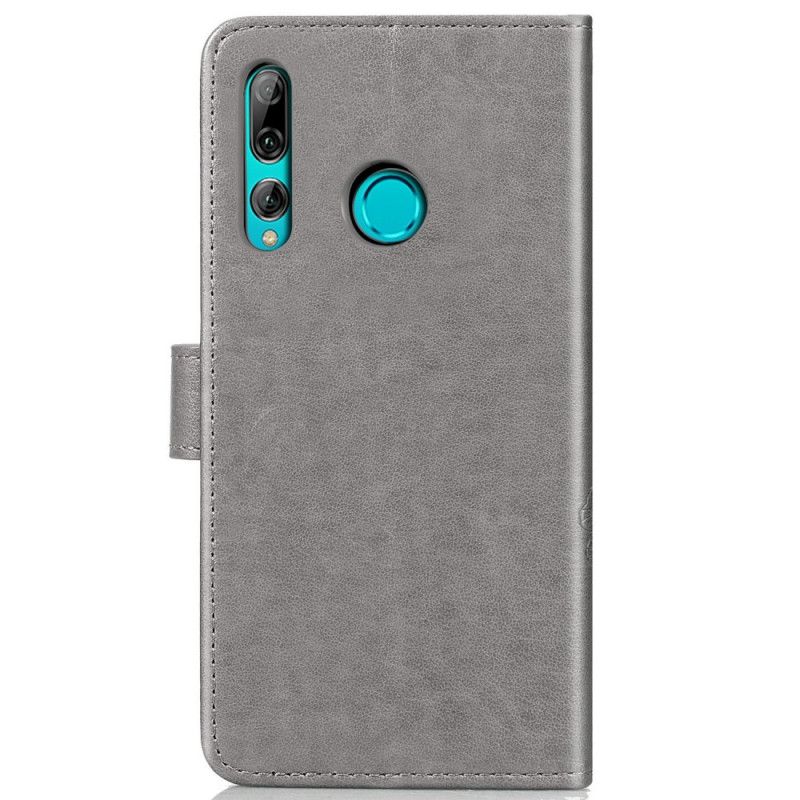 Lederhüllen Huawei P Smart Z Grau Hutprinz Mit Blumendruck