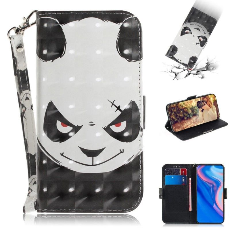 Lederhüllen Huawei P Smart Z Handyhülle Wütender Panda Mit Tanga