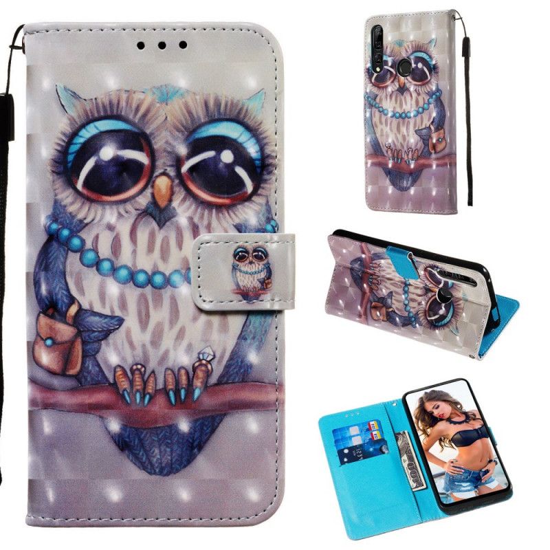 Lederhüllen Huawei P Smart Z Miss Owl Mit Tanga