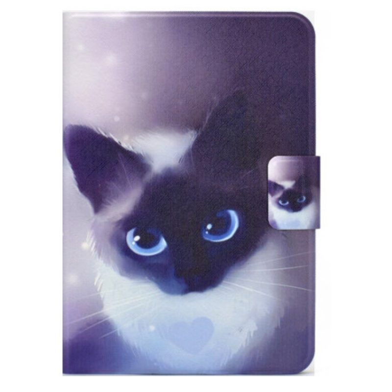 Flip Case Für iPad 10.9" (2022) Blauäugige Katze