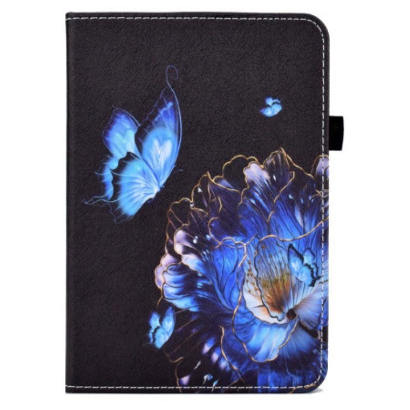 Flip Case Für iPad 10.9" (2022) Blauer Schmetterling