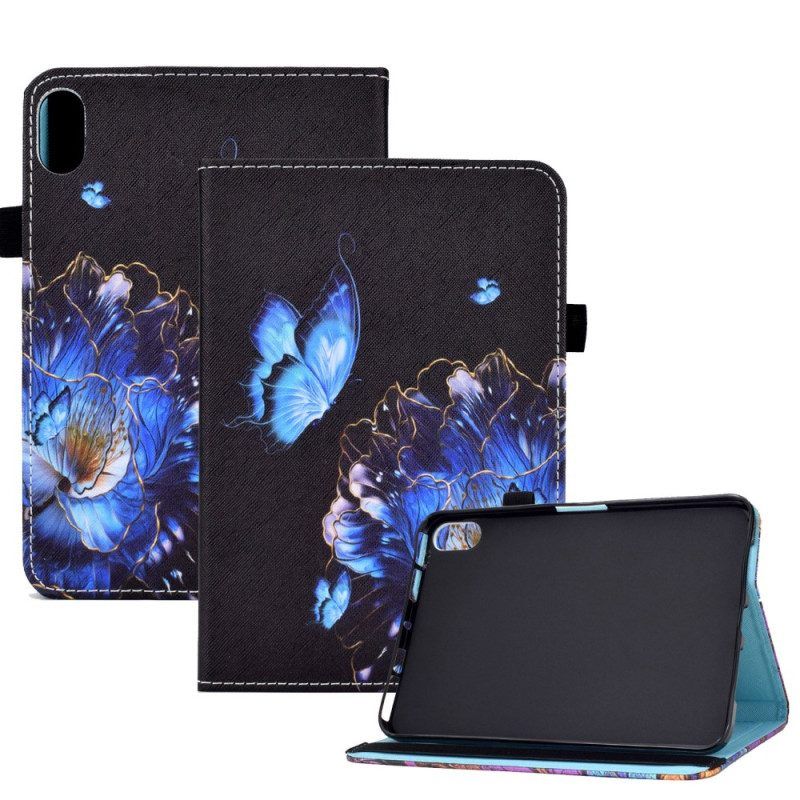 Flip Case Für iPad 10.9" (2022) Blauer Schmetterling