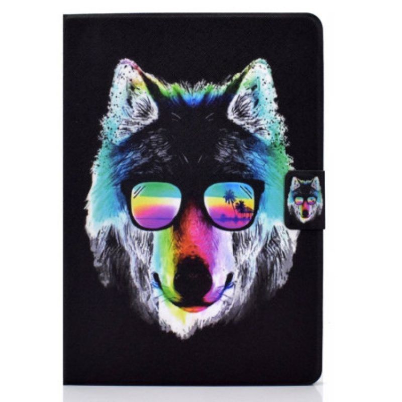 Flip Case Für iPad 10.9" (2022) Brillenwolf