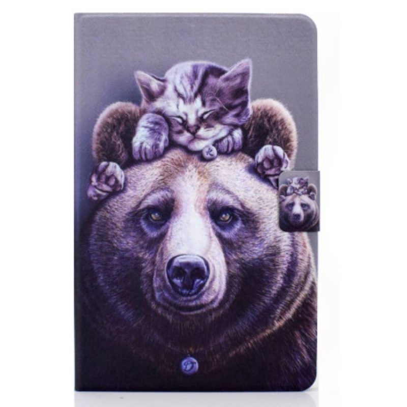 Flip Case Für iPad 10.9" (2022) Katze Und Bär