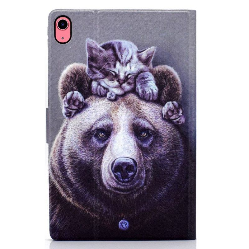 Flip Case Für iPad 10.9" (2022) Katze Und Bär