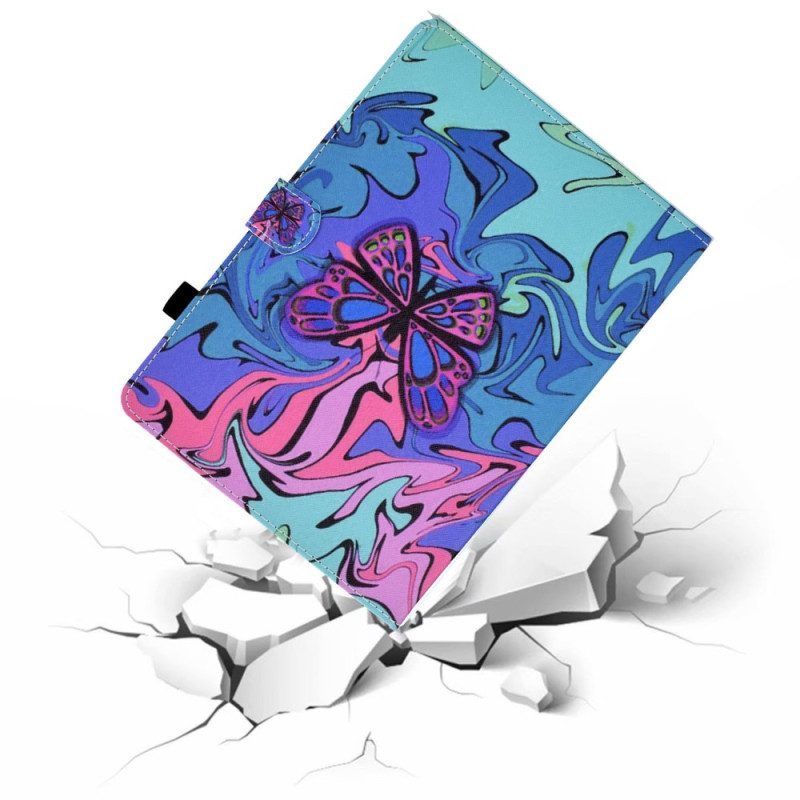 Flip Case Für iPad 10.9" (2022) Schmetterlingsmalerei