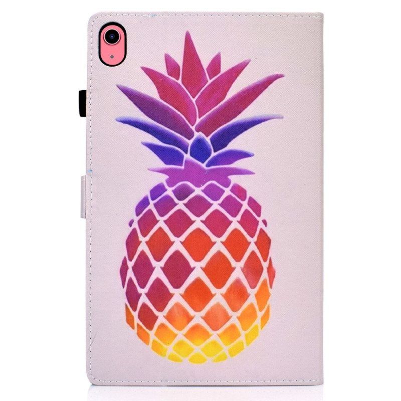 Lederhüllen Für iPad 10.9" (2022) Bunte Ananas