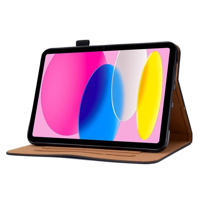 Lederhüllen Für iPad 10.9" (2022) Kunstleder. Einfarbig