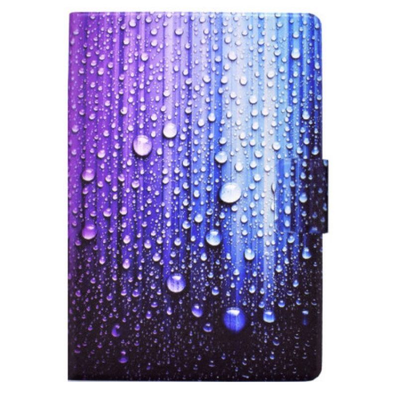 Lederhüllen Für iPad 10.9" (2022) Künstlerischer Regen