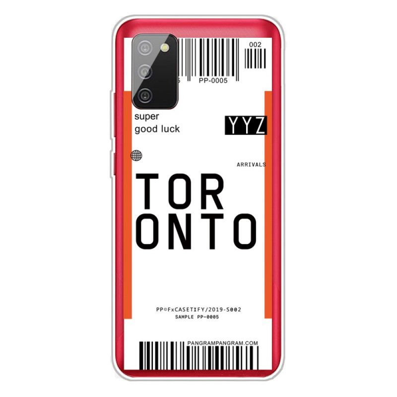 Hülle Samsung Galaxy A02S Bordkarte Nach Toronto