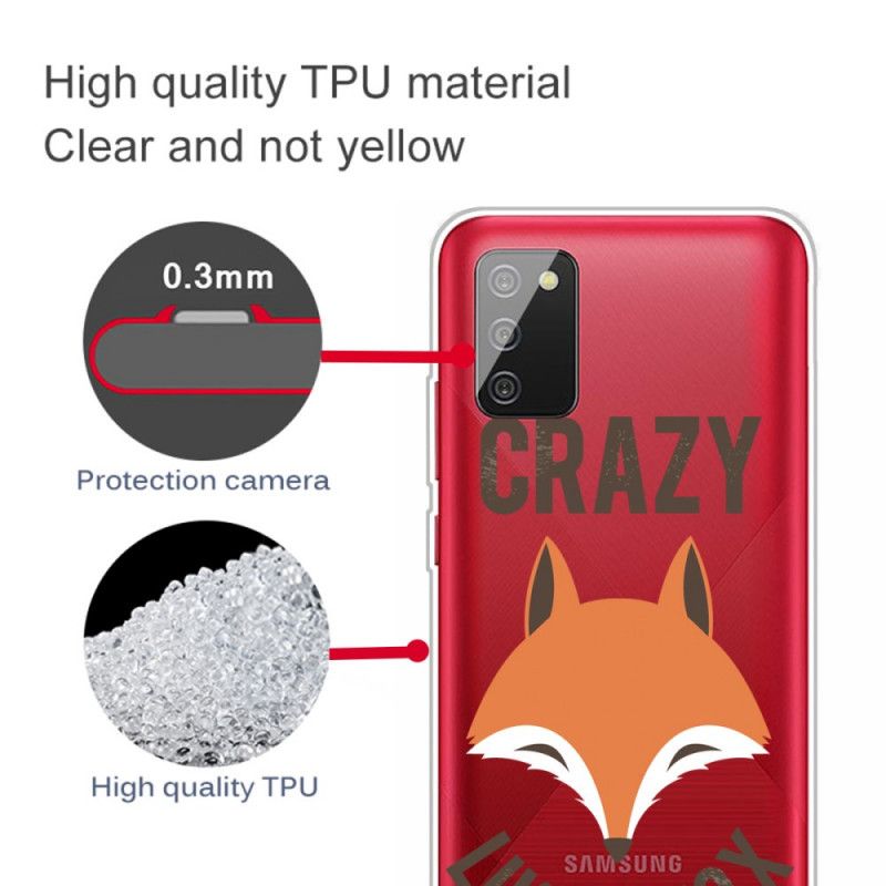 Hülle Samsung Galaxy A02S Handyhülle Fuchs / Verrückt Wie Ein Fuchs