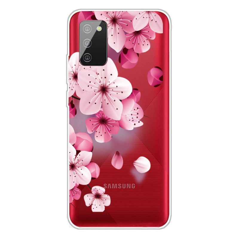 Hülle Samsung Galaxy A02S Handyhülle Kleine Rosa Blüten