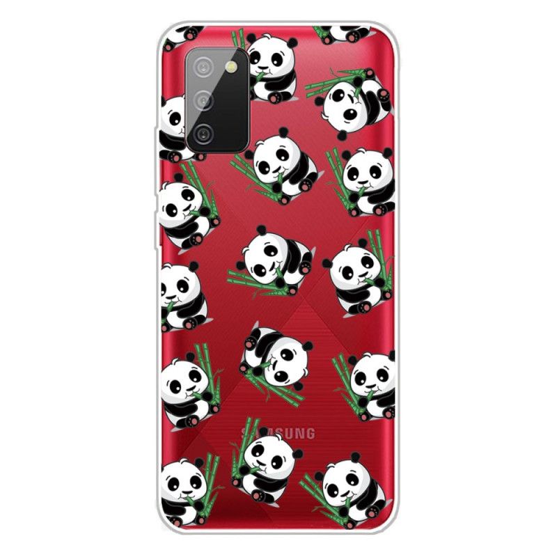 Hülle Samsung Galaxy A02S Kleine Pandas