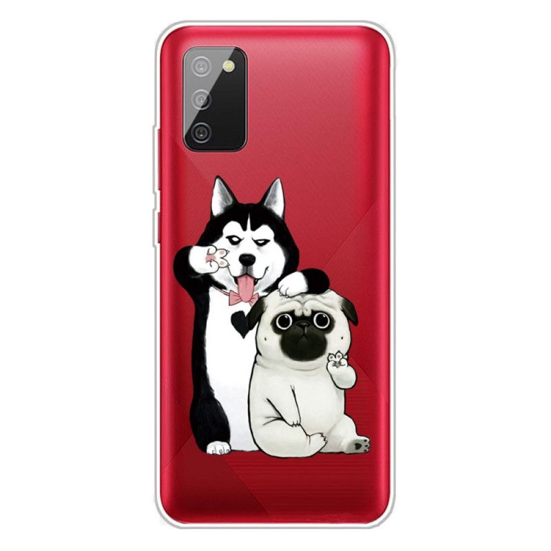 Hülle Samsung Galaxy A02S Lustige Hunde