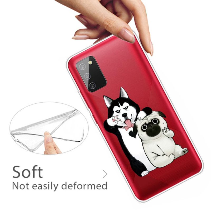 Hülle Samsung Galaxy A02S Lustige Hunde
