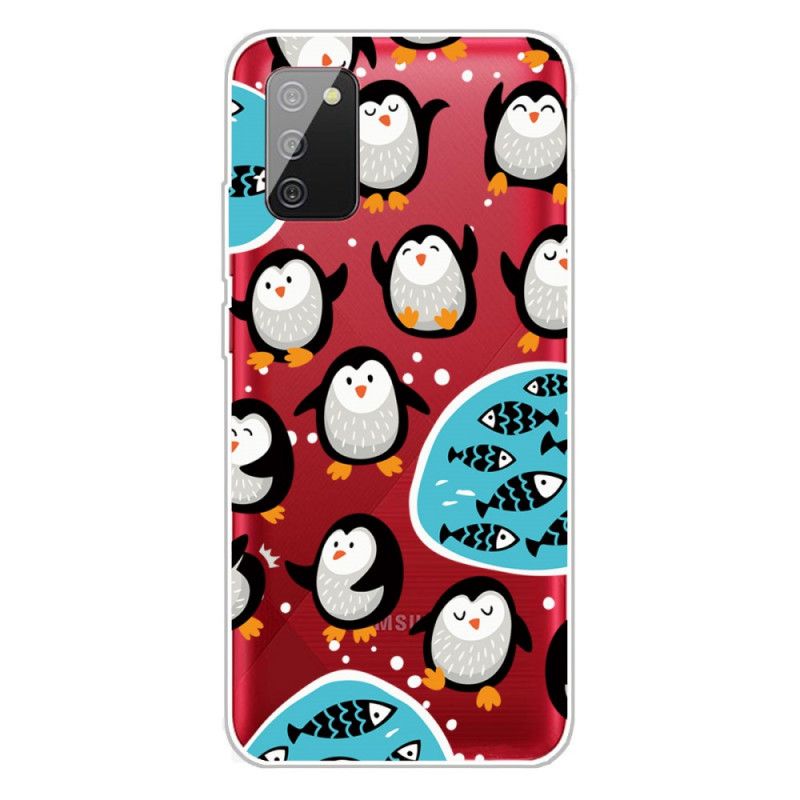 Hülle Samsung Galaxy A02S Pinguine Und Fische