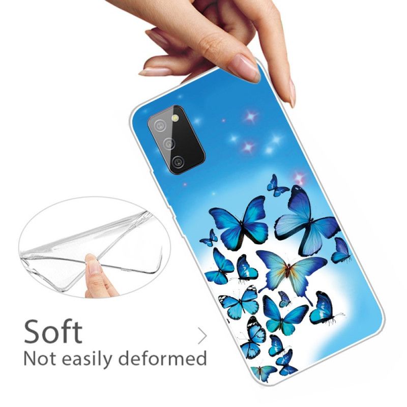 Hülle Samsung Galaxy A02S Schmetterlinge Schmetterlinge