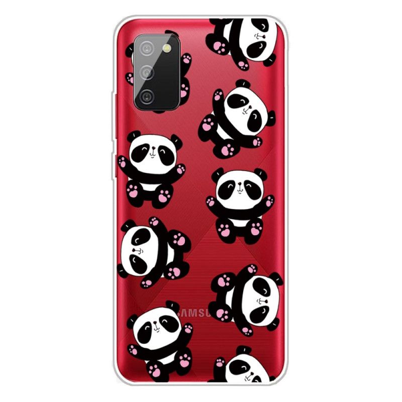 Hülle Samsung Galaxy A02S Top-Spaß-Pandas