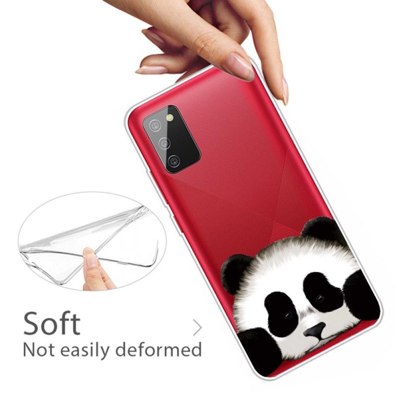 Hülle Samsung Galaxy A02S Transparenter Panda