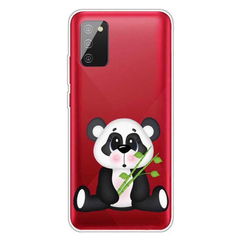 Hülle Samsung Galaxy A02S Transparenter Trauriger Panda
