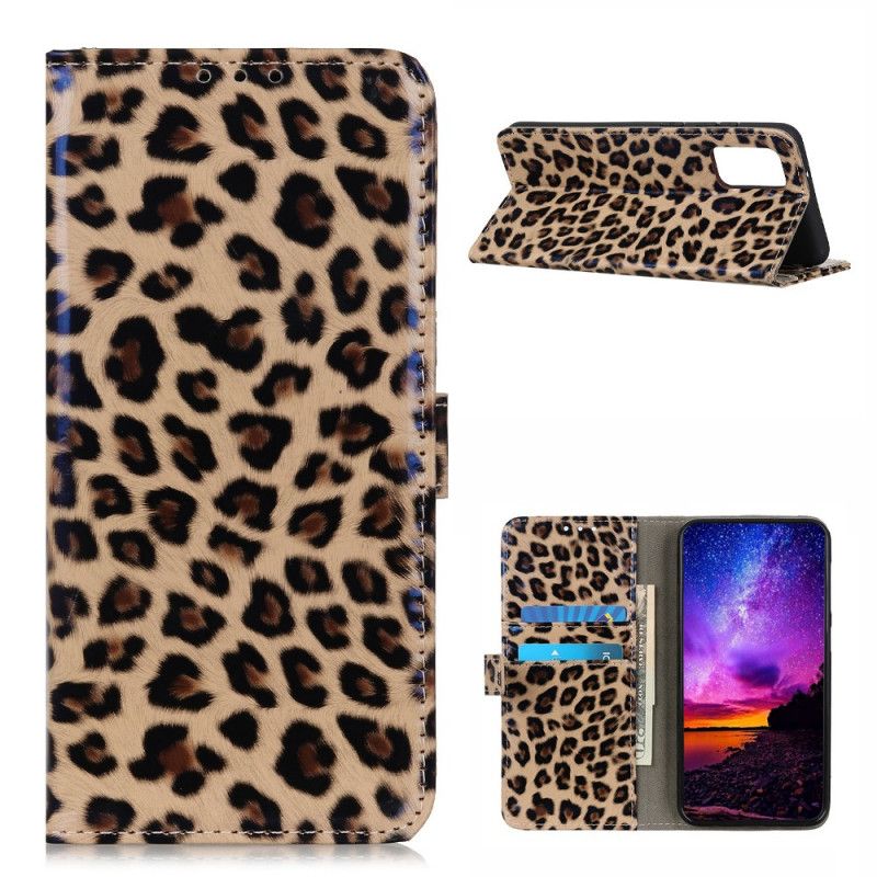 Lederhüllen Für Samsung Galaxy A02S Einfacher Leopard