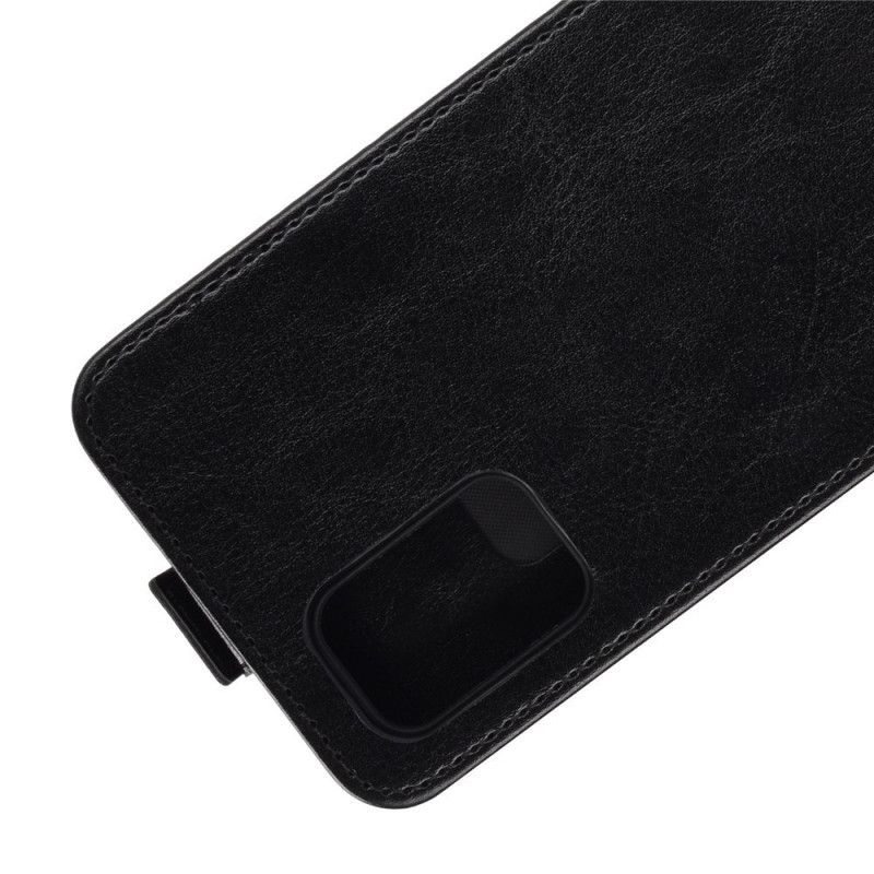 Lederhüllen Samsung Galaxy A02S Schwarz Vertikale Ledereffektklappe