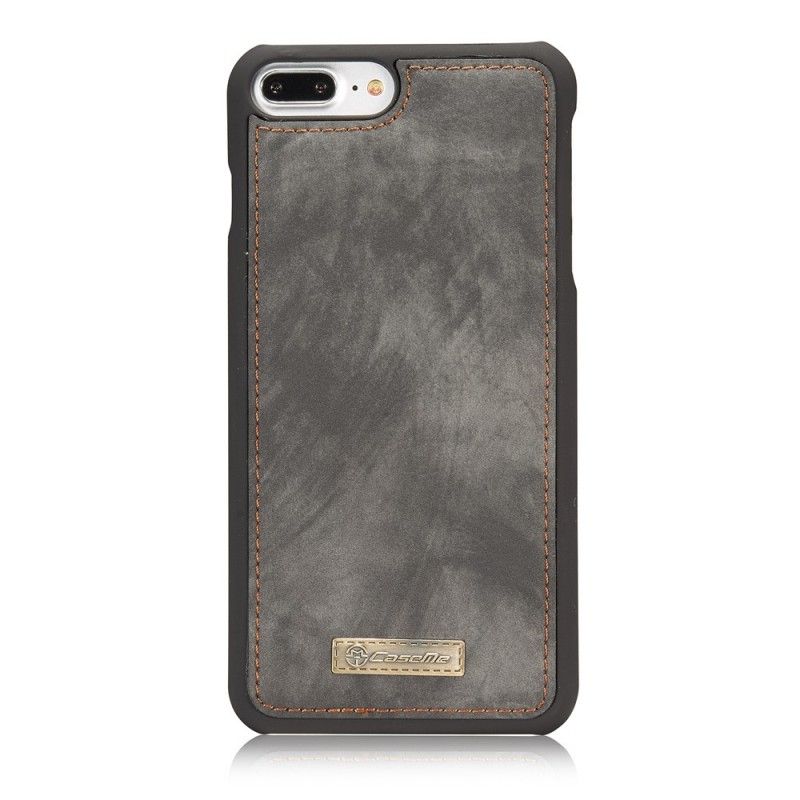 Flip Case iPhone 7 Plus / 8 Plus Grau Brieftasche