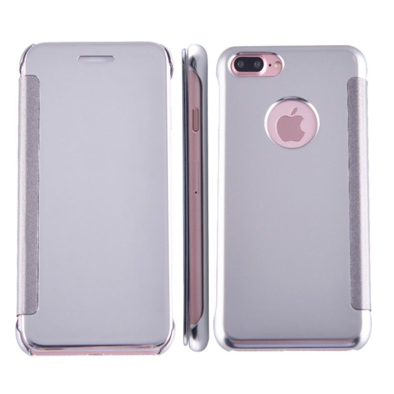 Flip Case iPhone 7 Plus / 8 Plus Silber Spiegel