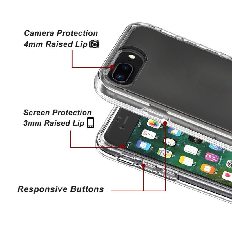 Hülle iPhone 7 Plus / 8 Plus Handyhülle Transparentes Hybriddesign