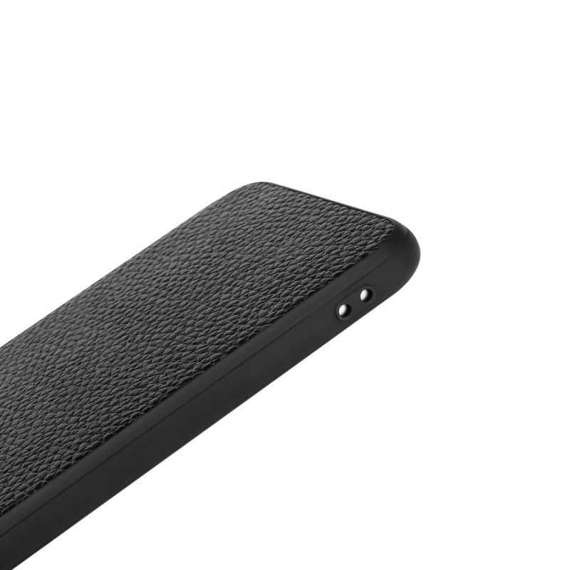 Hülle iPhone 7 Plus / 8 Plus Schwarz Echtes Litschileder