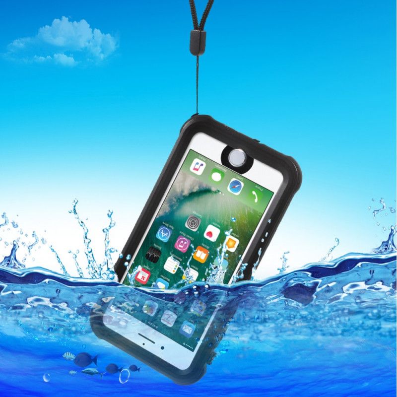 Hülle iPhone 7 Plus / 8 Plus Schwarz Wasserdichter Redpepper