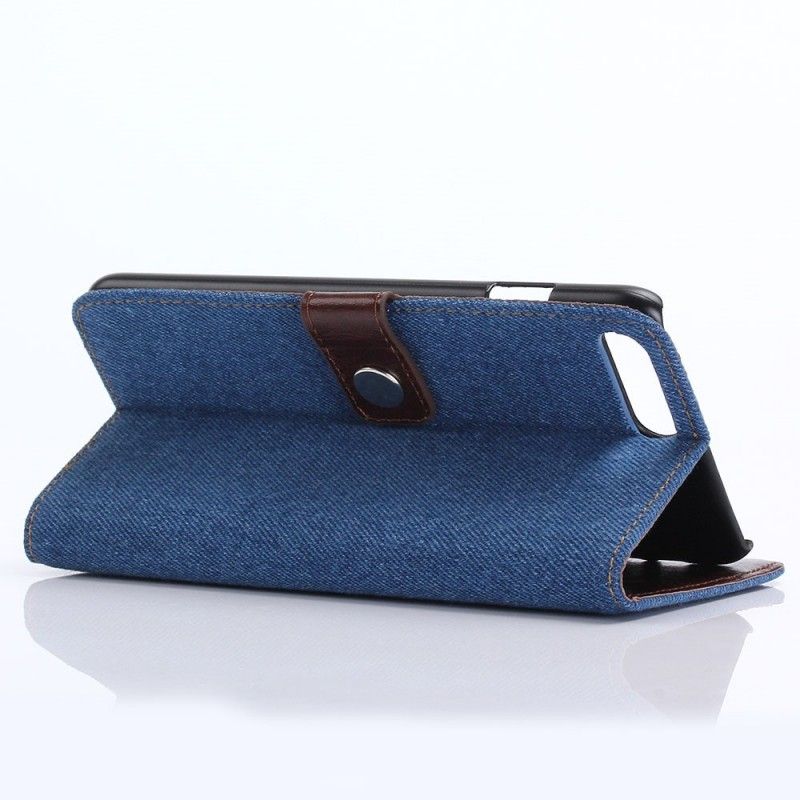 Lederhüllen Für iPhone 7 Plus / 8 Plus Marineblau Zweifarbige Jeans