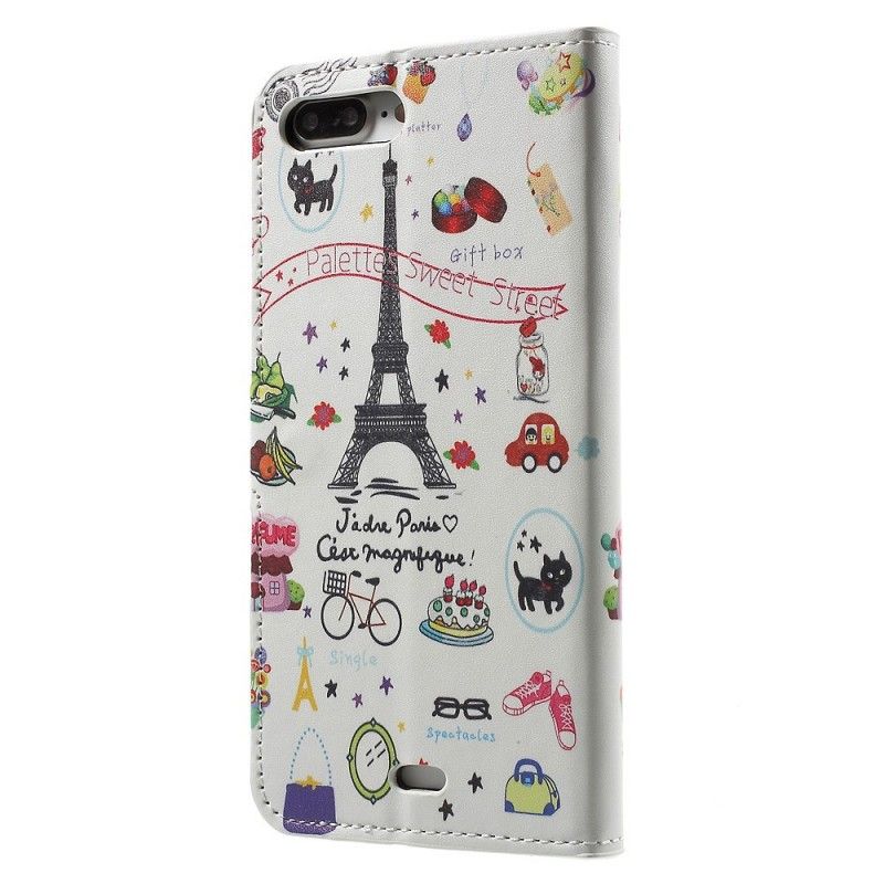 Lederhüllen iPhone 7 Plus / 8 Plus Ich Liebe Paris