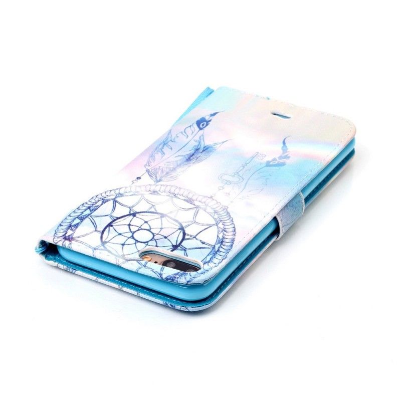 Lederhüllen iPhone 7 Plus / 8 Plus Weiß Aquarell-Traumfänger