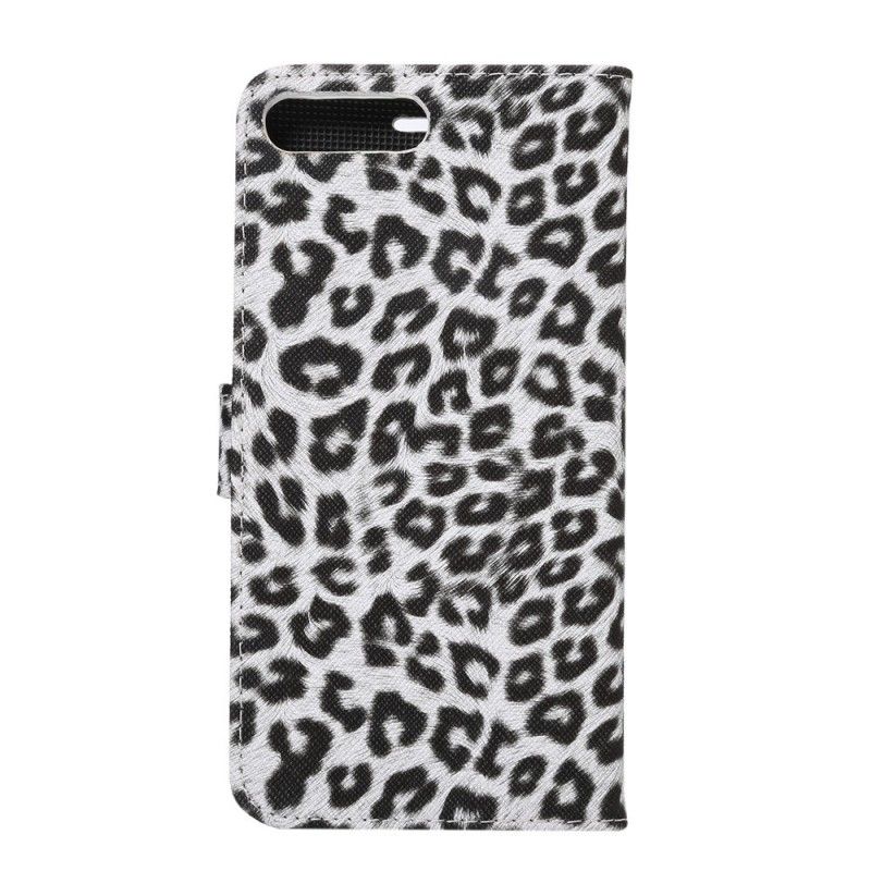Lederhüllen iPhone 7 Plus / 8 Plus Weiß Leopard