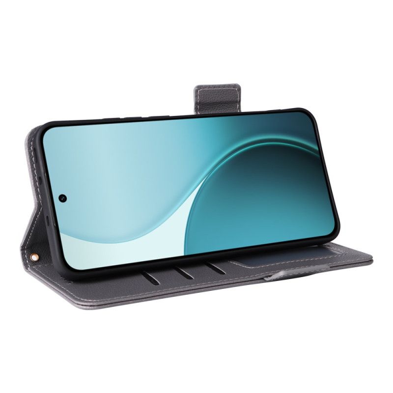 Lederhüllen Für Oppo Reno 14 Pro 5g Litschi-textur Mit Trageriemen