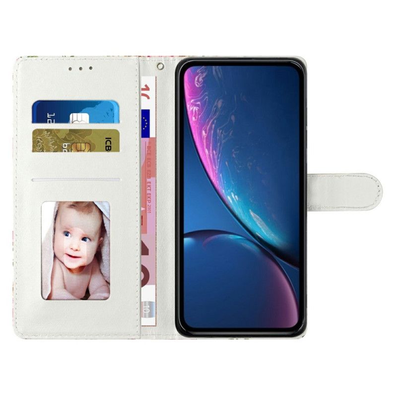 Lederhüllen Für Oppo Reno 14 Pro 5g Rote Blumen