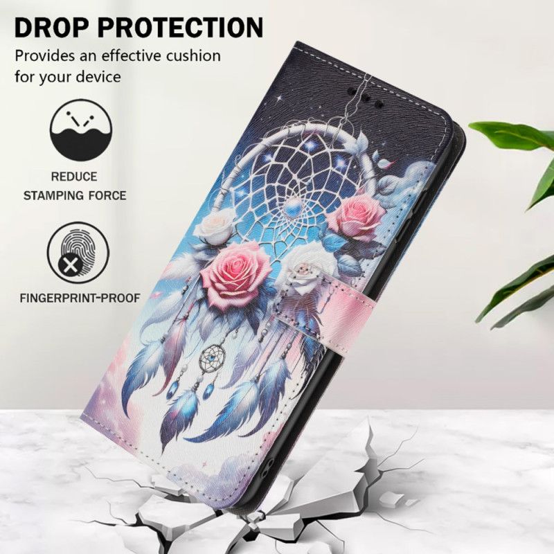 Lederhüllen Oppo Reno 14 Pro 5g Handyhülle Blumen-traumfänger