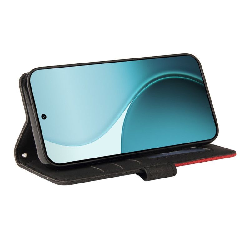 Lederhüllen Oppo Reno 14 Pro 5g Handyhülle Zweifarbig